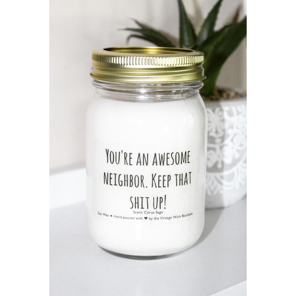 Hand Crafted Other - 🌟SALE🌟 You’re an awesome neighbor” 16oz SOY candle